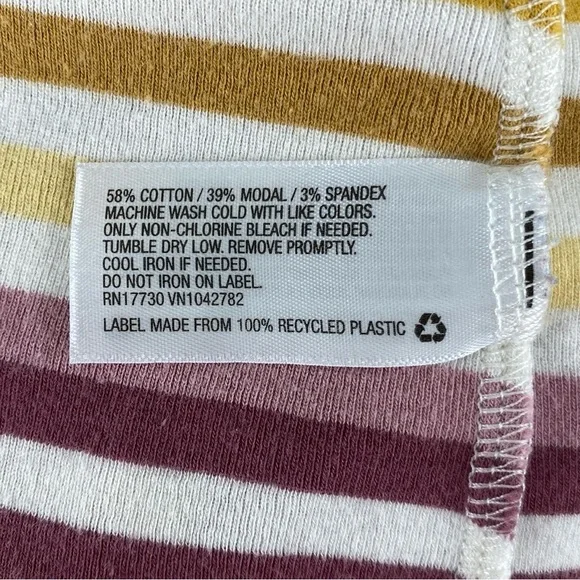 A New Day Yellow and Purple Striped Target Classic Casual Scoop Neck Tank Top - Picture 12 of 13